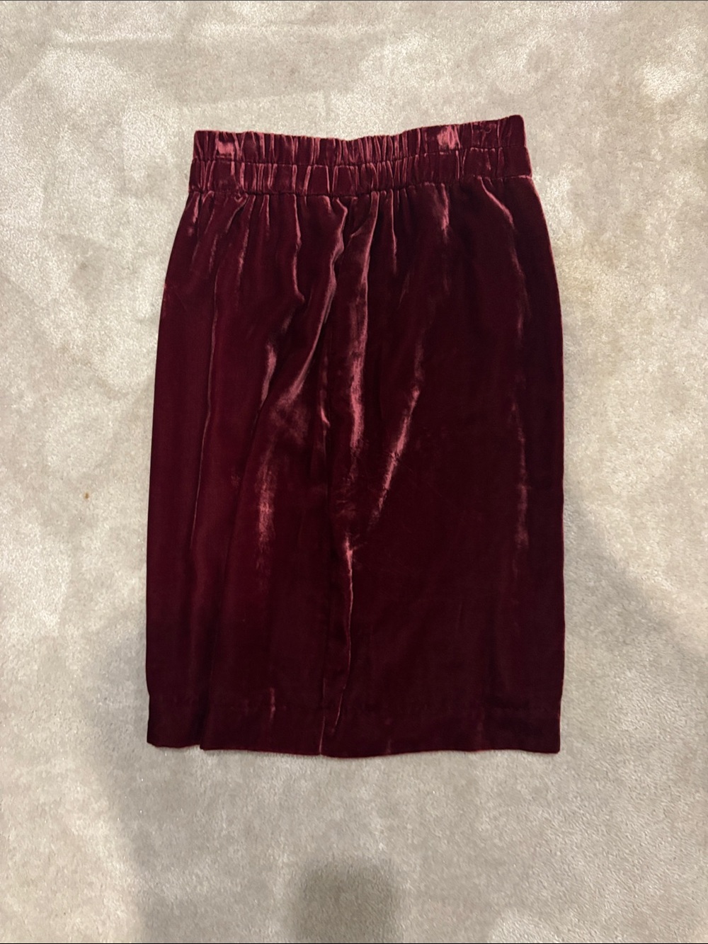 Jcrew Velvet Burgundy Pencil Skirt - Women size Small tall